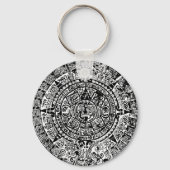 Mayan Calendar Black Schlüsselanhänger (Vorderseite)