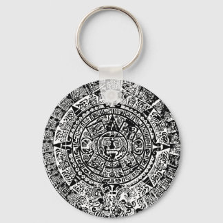 Mayan Calendar Black Schlüsselanhänger