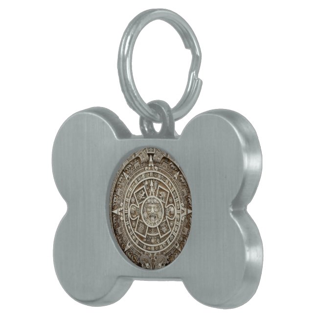 Mayan Calendar Pet ID tag Tiermarke (Vorderseite rechts)