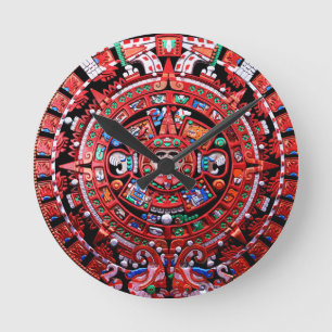 Mayan Calender Runde Wanduhr