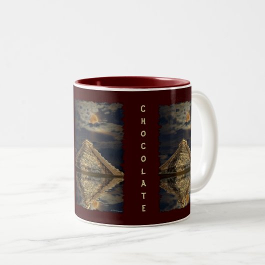 Mayan Chichen Itza Temple Hot Chocolate Tasse (VorderseiteRechts)