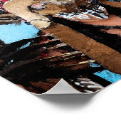 Mayan Dancer-Male (Wasserfarbe) Poster (Ecke)