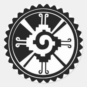 Mayan Deity Symbol Hunab Ku Runder Aufkleber