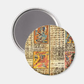 Mayan Dresden Codex-Auszüge Magnet (Vorderseite/Rückseite)
