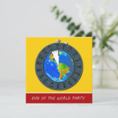 Mayan End of the World Stopwatch Party Einladung (Stehend Vorderseite)