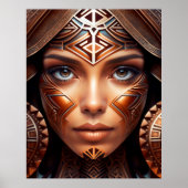 Mayan Flavored Abstrakt Metallic Face Makeup Poster (Vorne)
