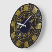 Mayan Glyphs Clock Große Wanduhr (Winkel)
