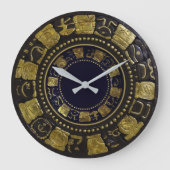 Mayan Glyphs Clock Große Wanduhr (Vorderseite)