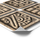 Mayan Glyphs-stone Poster (Ecke)