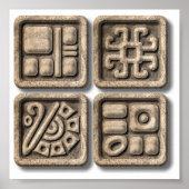 Mayan Glyphs-stone Poster (Vorne)