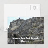 Mayan God Sun Temple, Belize Postkarte (Vorne/Hinten)
