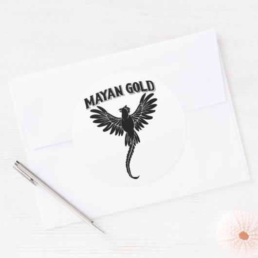 Mayan Gold Quetzal Sticker (Umschlag)