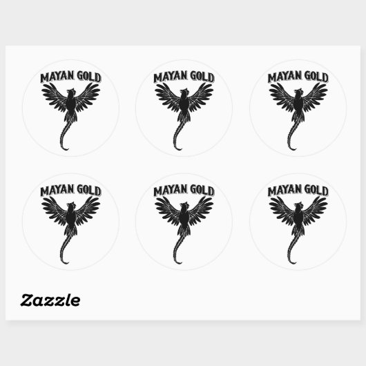 Mayan Gold Quetzal Sticker (Blatt)