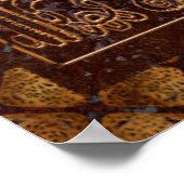 Mayan Hieroglyphics Panel Fantastische Bergwelten Poster (Ecke)