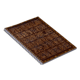 Mayan Hieroglyphics Panel Notizblock