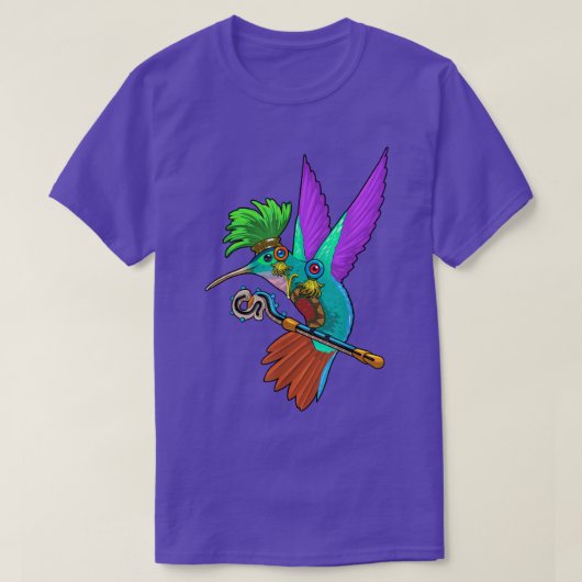 Mayan Hummingbird Huitzilopochtli Aztec Mythology T-Shirt (Design vorne)