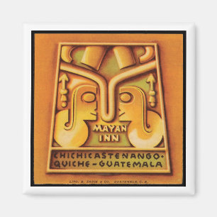 Mayan Inn Guatemala Reiseplakat Magnet