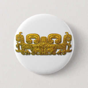 Mayan Jaguar - Gold Button