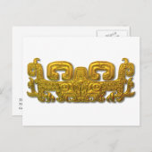 Mayan Jaguar - Gold Postkarte (Vorne/Hinten)