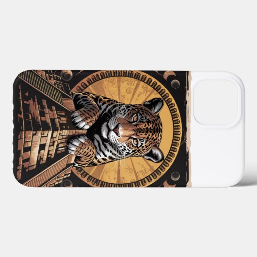 Mayan Jaguar Guardian | Aztec Mythology Art Case-Mate iPhone Hülle (Rückseite (Horizontal))