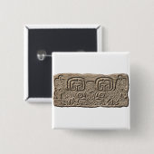 Mayan Jaguar-stone Button (Vorne & Hinten)