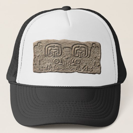 Mayan Jaguar-stone Truckerkappe (Vorderseite)