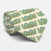 Mayan Jaguar-Türkis und Gold Krawatte (Gerollt)