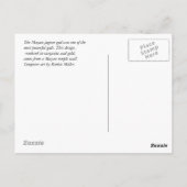 Mayan Jaguar-Türkis und Gold Postkarte (Rückseite)