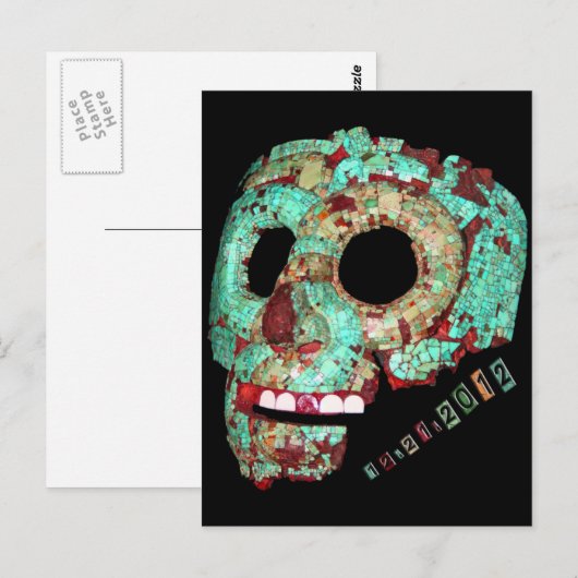 Mayan Mask-2012 Postkarte (Vorne/Hinten)