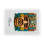 Mayan Mask Mexico Reisen Magnet (Horizontal)