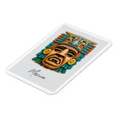 Mayan Mask Mexico Reisen Magnet (Linke Seite)