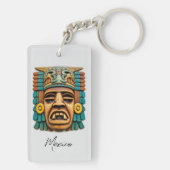 Mayan Mask Mexico Reisen Schlüsselanhänger (Rückseite)