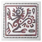 Mayan Monkey Symbol Fliese (Vorderseite)