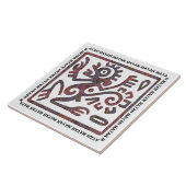 Mayan Monkey Symbol Fliese (Seite)
