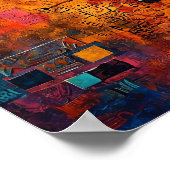 Mayan Mosaic: Eine moderne Hommage Poster (Ecke)