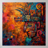 Mayan Mosaic: Eine moderne Hommage Poster (Vorne)