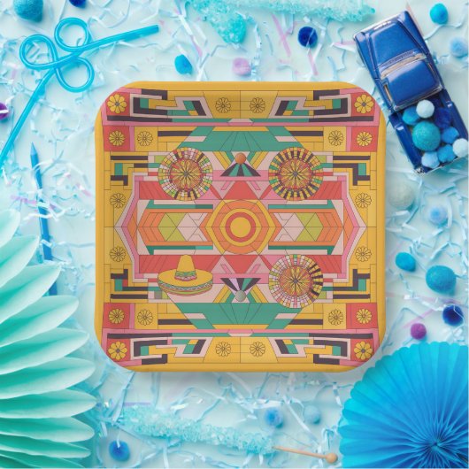 Mayan Mosaic Marvel 02 Pappteller (Party)