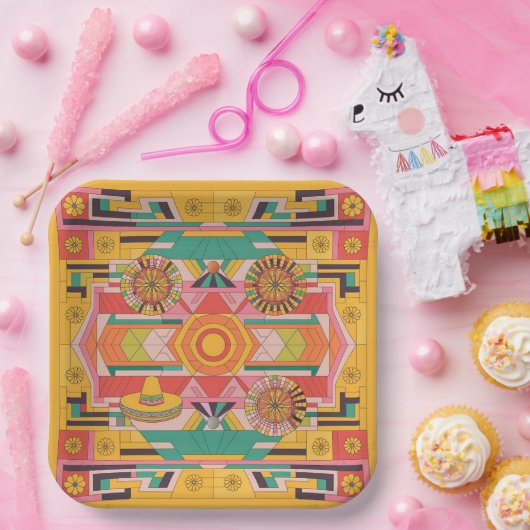 Mayan Mosaic Marvel 02 Pappteller (Party)