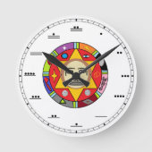 Mayan Number Wall Clock Runde Wanduhr (Vorderseite)