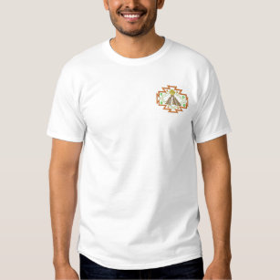 Mayan Pyramid Besticktes T-Shirt
