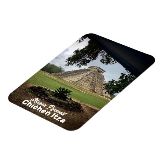 Mayan Pyramid CHICHEN ITZA Reisen Souvenir Magnet (Linke Seite)