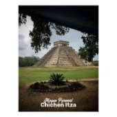 Mayan Pyramid CHICHEN ITZA Reisen Souvenir Poster (Vorderseite)