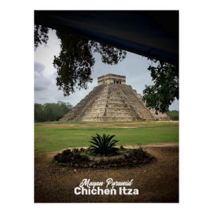 Mayan Pyramid CHICHEN ITZA Reisen Souvenir Poster