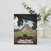 Mayan Pyramid CHICHEN ITZA Reisen Souvenir Postkarte (Stehend Vorderseite)
