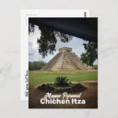 Mayan Pyramid CHICHEN ITZA Reisen Souvenir Postkarte (Vorne/Hinten)