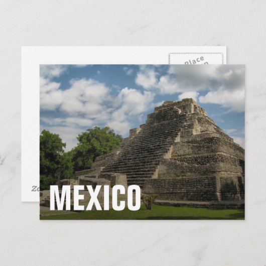 Mayan Pyramid Postkarte (Vorne/Hinten)