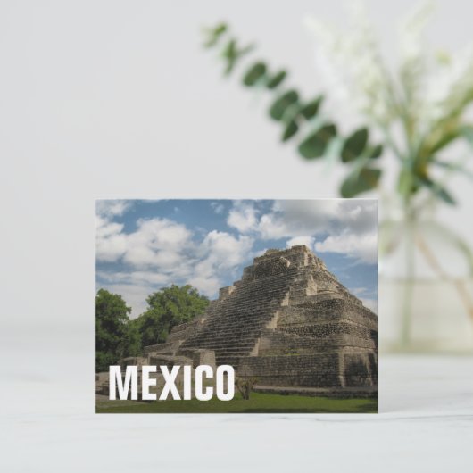 Mayan Pyramid Postkarte (Stehend Vorderseite)