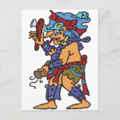 Mayan Rain God Colored Postkarte (Vorderseite)