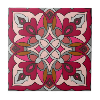 mayan Rose rote Textilien Fliese