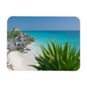 Mayan ruins am Strand von Tulum Magnet (Horizontal)